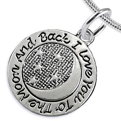 I Love You to The Moon & Back Adjustable Necklace ©2016 Hypoallergenic - Safe - Nickel & Lead Free