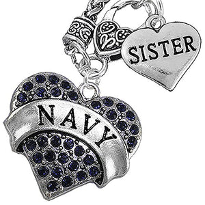 Navy Sister Blue Crystal, Will NOT Irritate Anyone with Sensitive Skin, Safe - Nickel & Lead Free
