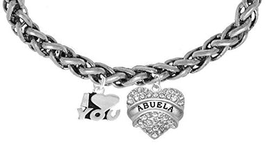 Abuela I Love You Wheat Chain Bracelet, Hypoallergenic, Safe - Nickel & Lead Free