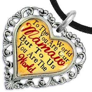 Mamaw Heart Charm Necklace ©2016 Hypoallergenic, Adjustable, Safe, Nickel, Lead & Cadmium Free!