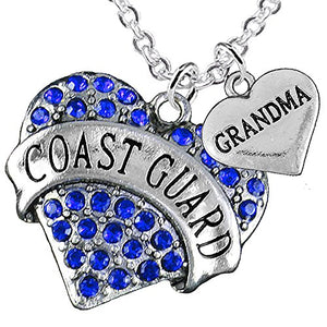 Coast Guard "Sister" Heart Necklace, Adjustable, Will NOT Irritate Anyone with Sensitive Skin. Safe