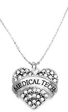 Medical Tech Crystal Heart Necklace, Safe - Nickel, Lead & Cadmium Free!
