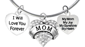 I Will Love You Forever,My Mom, My Joy, My,Adjustable,Hypoallergenic-No Nickel,Lead 1887-1215-1893B9