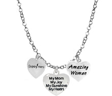 Mom, Super Hero,My Mom,My Joy,Amazing Woman Necklace, Adjustable, No Nickel. Lead 1910-1893-265N16