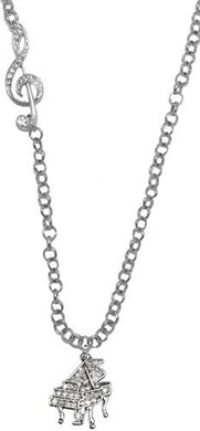 Treble Clef Piano Rolo Chain Adjustable Necklace, Safe - Nickel & Lead Free