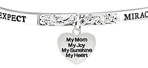 Expect Miracles, My Mom, My Joy, The Original Safe, Nickel & Lead Free Adjustable Stretch Bracelet
