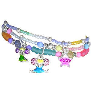 Children's "Cheer" Charm Bracelets (3 Bracelets Tied with Ribbon in Package), Multi Colors - Safe