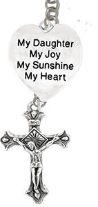 My "Daughter", My Joy, My Sunshine, My Heart & A Crucifix through Father, "Son", Holy Ghost Necklace