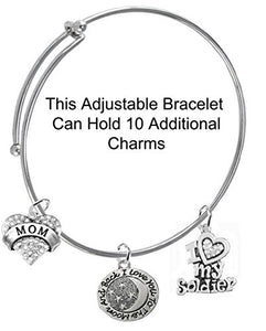 ArMy Mom, "I Love You to The Moon & Back", Crystal "I Love My Soldier", Miracle Wire Bracelet