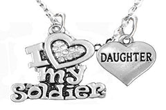 Army "Daughter", Children's Adjustable Necklace, Hypoallergenic, Safe - Nickel & Lead Free