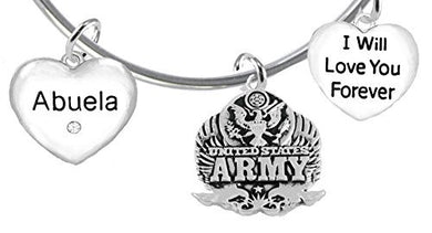 Abuela, I Will Love You Forever, Army Hypoallergenic, Safe - Nickel & Lead Free