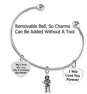 Fire fighter With Axe, My Love, My Joy, My Sunshine, I Will Love You Forever Bracelet