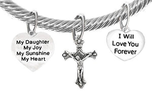 My "Daughter", My Joy, My Sunshine, My Heart, and "I Will Love You Forever" & A Crucifix, Bracelet