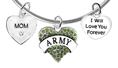 Mom, I Will Love You Forever, Army Hypoallergenic, Safe - Nickel & Lead Free