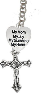 My Mom, My Joy, My Sunshine, My Heart, And A Crucifix, on Holy Trinity Necklace