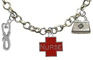 Nurse, RN, LPN, Adjustable Charm Necklace, Hypoallergenic, Safe - Nickel & Lead Free