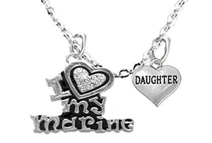 Marine "Daughter", Adult Adjustable Necklace, Hypoallergenic, Safe - Nickel & Lead Free