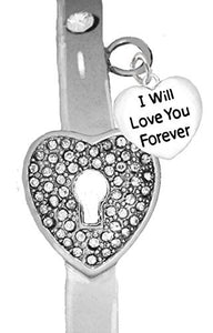 Message Bracelet, I Will Love You Forever, "The Key to My Heart" Bracelet, "It Really Locks!" Safe
