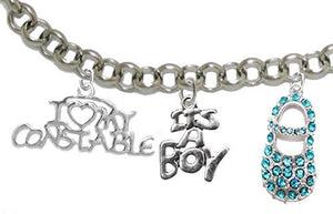 Constable's Mom to Be, "It’s A Boy", Bracelet, Hypoallergenic, Safe - Nickel & Lead Free