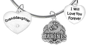 Granddaughter", I Will Love You Forever, Marine, Safe - Nickel & Lead Free
