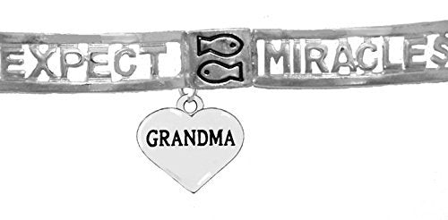 Expect Miracles, Grandma the Original, Safe - Nickel & Lead Free, Adjustable Stretch Bracelet