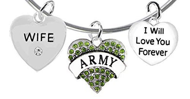 Wife, I Will Love You Forever, Army Hypoallergenic, Safe - Nickel & Lead Free