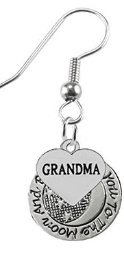 I Love You to The Moon and Back, Grandma Earrings Hypoallergenic, Safe - Nickel, Lead &Cadmium Free
