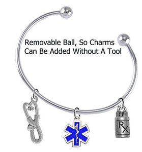 EMT, Paramedic, Add A Charm Bracelet, Hypoallergenic, Safe - Nickel & Lead Free