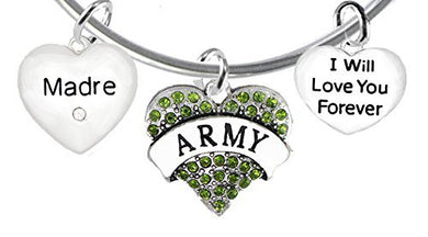 Army Madre, I Will Love You Forever, Hypoallergenic, Safe - Nickel & Lead Free