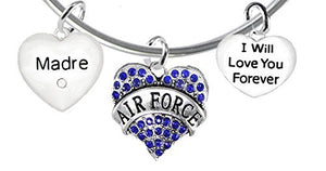 Air Force Granddaughter", I Will Love You Forever, Safe - Nickel & Lead Free