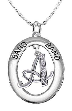 School Band, Music, Orchestra Adjustable Necklace, Safe - Nickel & Lead Free (Crystal A)