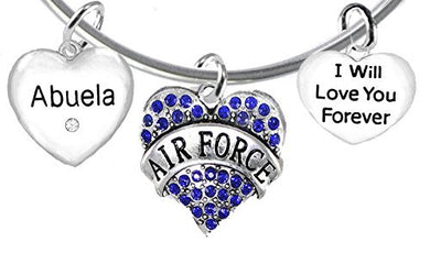 Air Force Abuela, I Will Love You Forever, Safe - Nickel & Lead Free