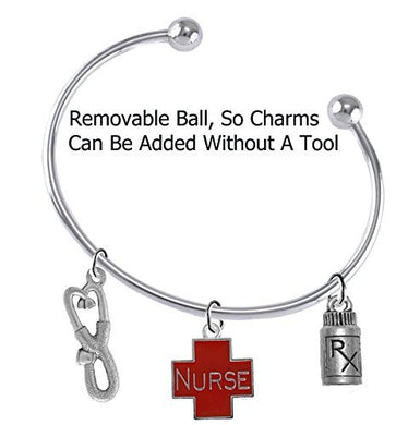 Nurse Add a Charm Bracelet, Hypoallergenic, Safe - Nickel & Lead Free