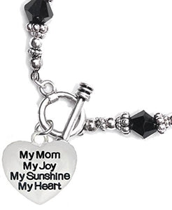 Message My Mom, My Joy, My Sunshine, My Heart, Bracelet, Safe - Nickel & Lead Free