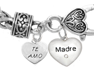 Te Amo,Madre,I Love You Mother,Hypoallergenic-NoNickel,Lead 463-1891B1
