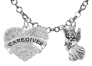 Caregiver, RN, Nurse, "You Are an Angel", Adjustable Charm Necklace, Safe - Nickel & Lead Free