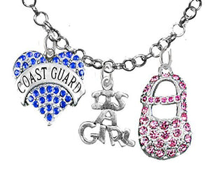 Coast Guard, "It’s A Girl", Necklace, Hypoallergenic, Safe - Nickel & Lead Free