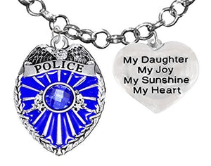 Policeman's, My "Daughter", My Joy, My Sunshine, My Heart, Necklace, Safe - Nickel & Lead Free