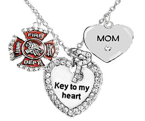 Firefighter's Mom Necklace, Hypoallergenic, Safe - Nickel & Lead Free