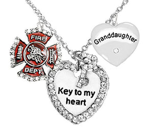 Firefighter's Granddaughter Necklace, Hypoallergenic, Safe - Nickel & Lead Free