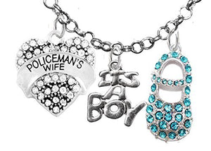 Policeman's Wife's, "It’s A Boy", Necklace, Hypoallergenic, Safe - Nickel & Lead Free