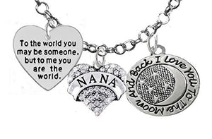 Mother's Day Jewelry, "Mom", Jewelry, "Nana" Necklace, Hypoallergenic, Safe - Nickel & Lead Free