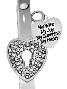 Message Bracelet – "My Wife, My Joy, My Sunshine", "The Key to My Heart, "It Really Locks!" Safe