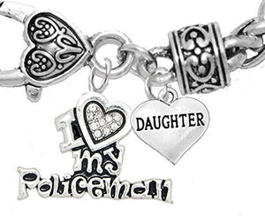 Policeman's, I Love My Policeman, "Daughter", Hypoallergenic, Safe - Nickel & Lead Free