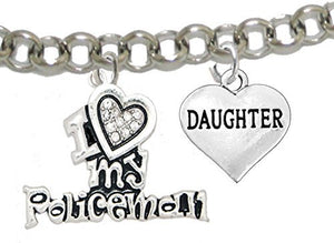 Policeman's, I Love My Policeman, "Daughter", Hypoallergenic, Safe - Nickel & Lead Free