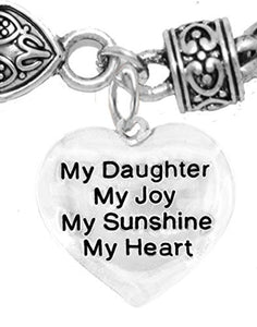Message Jewelry, My "Daughter", My Joy, My Sunshine, My Heart, Bracelet - Safe, Nickel & Lead Free