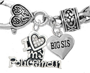 Policeman's, I Love My Policeman, "Big Sis", Hypoallergenic, Safe - Nickel & Lead Free