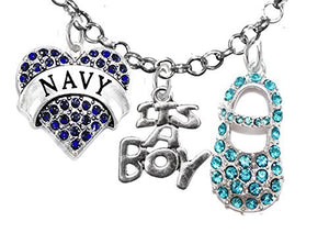 Sailor's Wife's, "It’s A Boy", Necklace, Hypoallergenic, Safe - Nickel & Lead Free