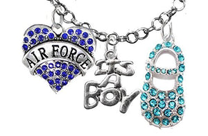 Airman's Wife's, "It’s A Boy", Necklace, Hypoallergenic, Safe - Nickel & Lead Free