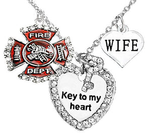 Firefighter's Wife Necklace, Hypoallergenic, Safe - Nickel & Lead Free